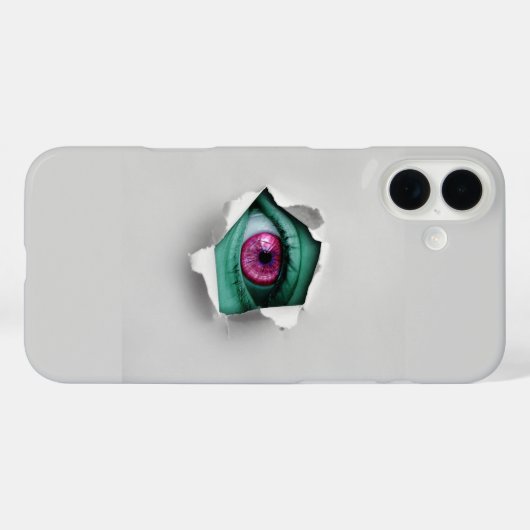 Graue Peeking Eye Phone Case (Rückseite (Horizontal))