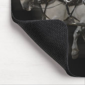 Graue Percheron Entwurfs-Pferde - vier Mousepad (Ecke)