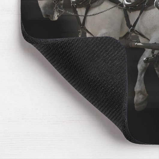 Graue Percheron Entwurfs-Pferde - vier Mousepad (Ecke)