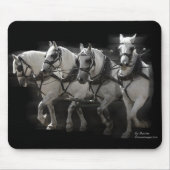 Graue Percheron Entwurfs-Pferde - vier Mousepad (Vorne)