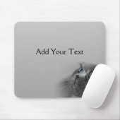 Graue persische Katze mit blauen Augen auf Grau Mousepad (Mit Mouse)