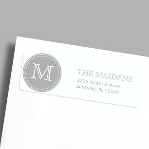 Graue personalisierte benutzerdefinierte monogramm