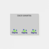 Graue personalisierte Post-Itanmerkungen des Post-it Klebezettel (Vorderseite)