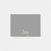 Graue personalisierte Post-Itanmerkungen Post-it Klebezettel (Vorderseite)