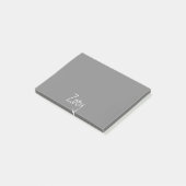 Graue personalisierte Post-Itanmerkungen Post-it Klebezettel (angewinkelt)