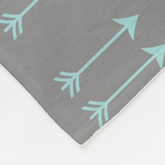 Graue Pfeil-Muster-Fleece-Decke Fleecedecke (Ecke)