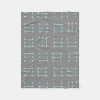 Graue Pfeil-Muster-Fleece-Decke Fleecedecke