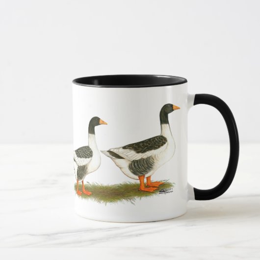 Graue Pferd-Gänse Tasse (Rechts)