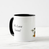 Graue Pferd-Gänse Tasse (Vorderseite Links)