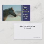 Graue PferdeVisitenkarten Visitenkarte (Vorne/Hinten)