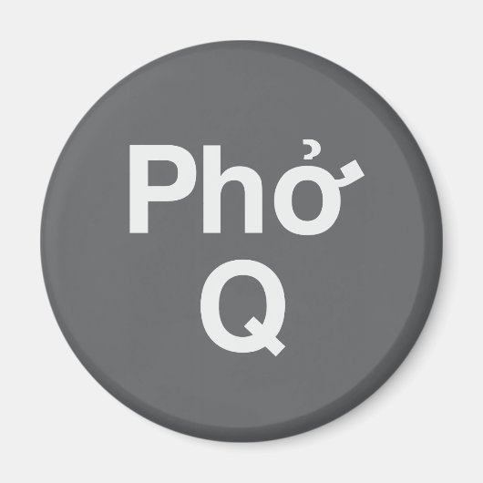 Graue Pho Q Magnet (Vorne)