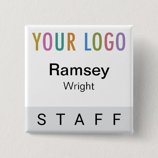 Graue Pinback Abzeichen Event Logo Platz Button (Vorderseite)