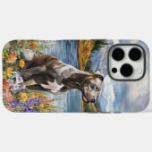 Graue Pit Bull - harter Handy-Fall Case-Mate iPhone Hülle (Rückseite (Horizontal))