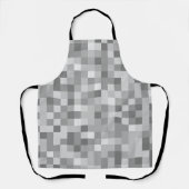 Graue Pixel Schürze (Vorderseite)