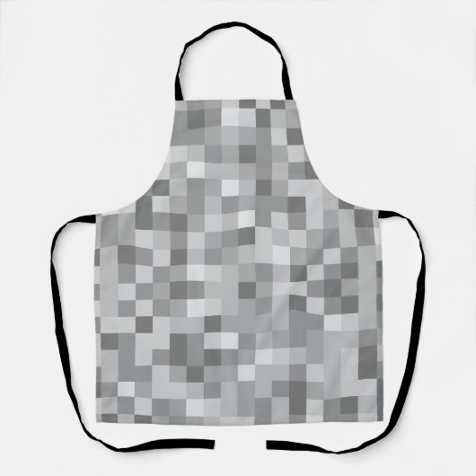 Graue Pixel Schürze (Vorderseite)