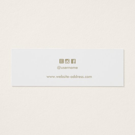 Graue Platzierung der Logo-Werbekarte (Rückseite)