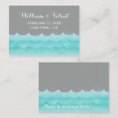 Graue Platzkarten auf See (Vorne/Hinten)