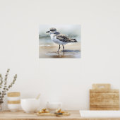 Graue Plover Bird Art Print Poster (Küche)