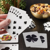 Graue Poker-Karten mit schwarzer Klee Spielkarten (In Situ)