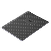 Graue Polka dot , Polka dot , Schwarz-Weiß Notizblock (Linke Seite)