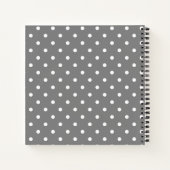 Graue Polka Dots Personalisiert Notizblock (Rückseite)