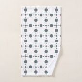 Graue Polka Dots, Polka Dot Pattern, Dots, Dotter Badhandtuch Set (Handtuch)