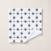 Graue Polka Dots, Polka Dot Pattern, Dots, Dotter Badhandtuch Set (Waschlappen)