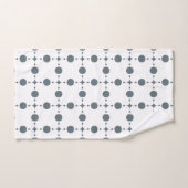 Graue Polka Dots, Polka Dot Pattern, Dots, Dotter Badhandtuch Set (Handtuch)
