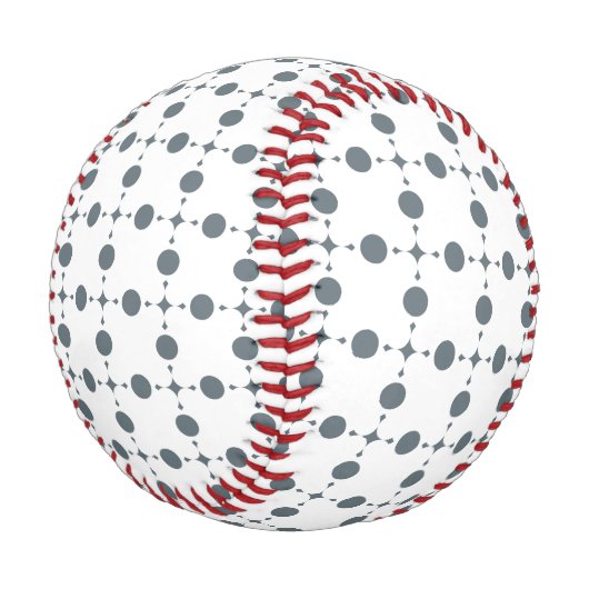 Graue Polka Dots, Polka Dot Pattern, Dots, Dotter Baseball (Schrägansicht)