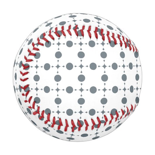 Graue Polka Dots, Polka Dot Pattern, Dots, Dotter Baseball (Vorderseite Links)