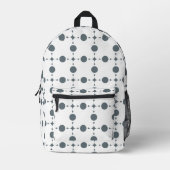 Graue Polka Dots, Polka Dot Pattern, Dots, Dotter Bedruckter Rucksack (Vorderseite)