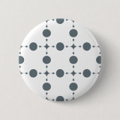 Graue Polka Dots, Polka Dot Pattern, Dots, Dotter Button (Vorderseite)