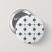 Graue Polka Dots, Polka Dot Pattern, Dots, Dotter Button (Vorne & Hinten)