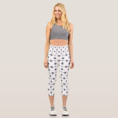 Graue Polka Dots, Polka Dot Pattern, Dots, Dotter Capri Leggings (Vorderseite)
