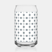 Graue Polka Dots, Polka Dot Pattern, Dots, Dotter Dosenglas (Vorderseite)