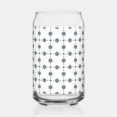 Graue Polka Dots, Polka Dot Pattern, Dots, Dotter Dosenglas (Rückseite)