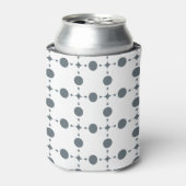Graue Polka Dots, Polka Dot Pattern, Dots, Dotter Dosenkühler (Kanne Vorderseite)