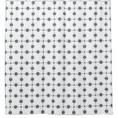 Graue Polka Dots, Polka Dot Pattern, Dots, Dotter Duschvorhang (Vorderseite)