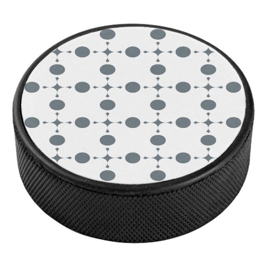 Graue Polka Dots, Polka Dot Pattern, Dots, Dotter Eishockey Puck (3/4)