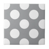 Graue Polka Dots, Polka Dot Pattern, Dots, Dotter Fliese (Vorderseite)