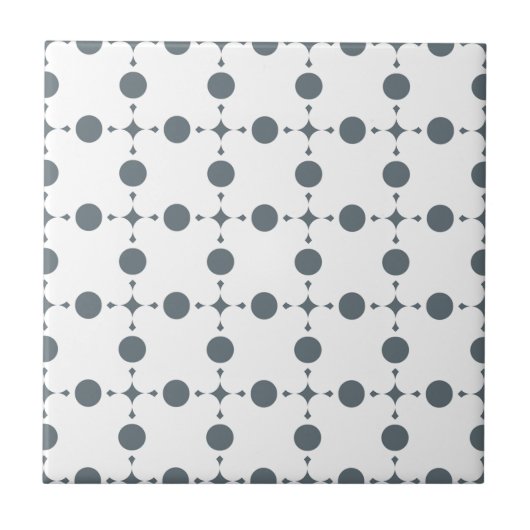 Graue Polka Dots, Polka Dot Pattern, Dots, Dotter Fliese (Vorderseite)