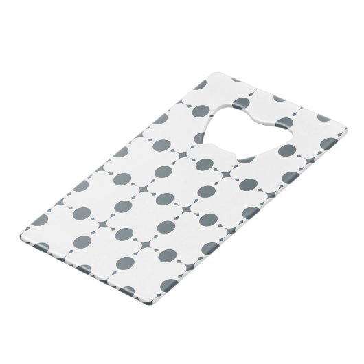 Graue Polka Dots, Polka Dot Pattern, Dots, Dotter Geldbeutel Flaschenöffner (Vorderseite Schrägansicht)