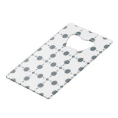 Graue Polka Dots, Polka Dot Pattern, Dots, Dotter Geldbeutel Flaschenöffner (Rückseite Schrägansicht)