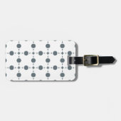 Graue Polka Dots, Polka Dot Pattern, Dots, Dotter Gepäckanhänger (Vorderseite horizontal)