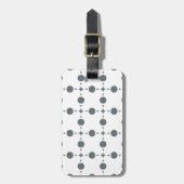 Graue Polka Dots, Polka Dot Pattern, Dots, Dotter Gepäckanhänger (Vorderseite vertikal)