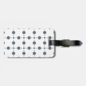 Graue Polka Dots, Polka Dot Pattern, Dots, Dotter Gepäckanhänger (Rückseite horizontal)
