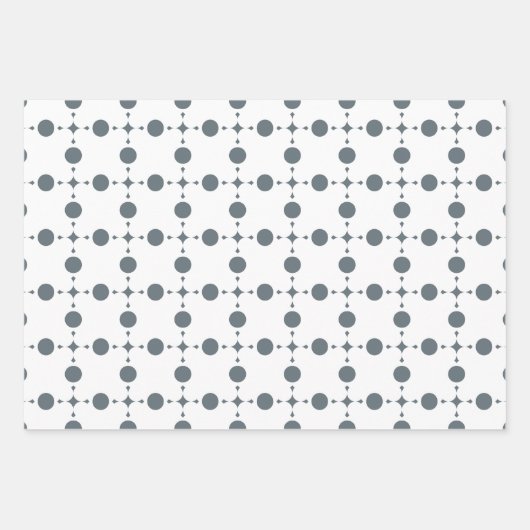 Graue Polka Dots, Polka Dot Pattern, Dots, Dotter Geschenkpapier Set (Vorderseite 2)