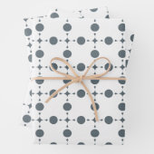 Graue Polka Dots, Polka Dot Pattern, Dots, Dotter Geschenkpapier Set (Beispiel)