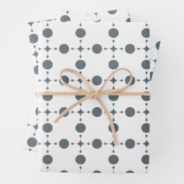 Graue Polka Dots, Polka Dot Pattern, Dots, Dotter Geschenkpapier Set