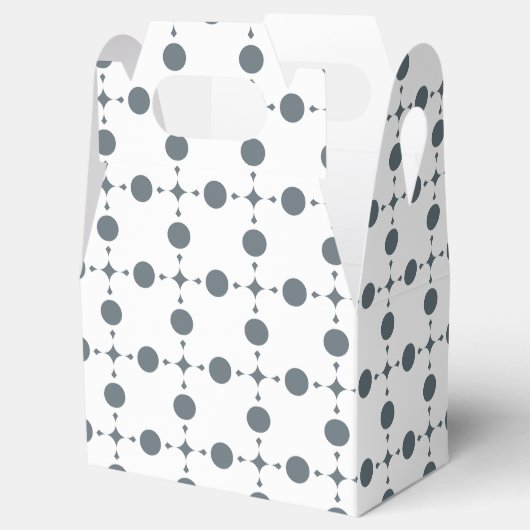 Graue Polka Dots, Polka Dot Pattern, Dots, Dotter Geschenkschachtel (Geöffnet)